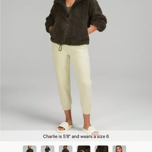 Women's Olive Green Sherpa Jacket - Picture 5 of 9